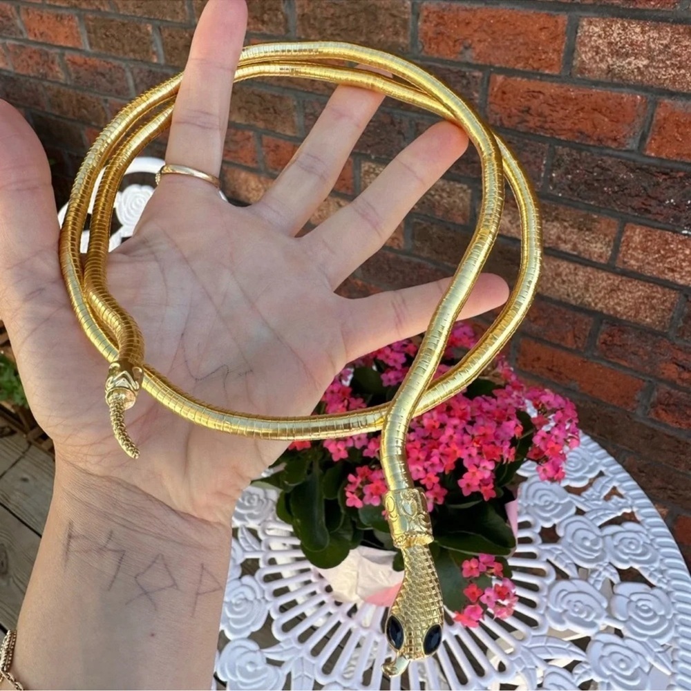 Serpenti Gold Magic Snake Cool Bendy Multilayer Necklace - Picture 13 of 16